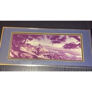 VTG RARE Gene Wright Carmel “The Lone Cypress” Photograph 1976 Signed 6x16 ORIG